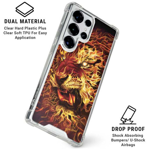 Fire Tiger by Tom Wood Galaxy S25 Ultra Clear Case